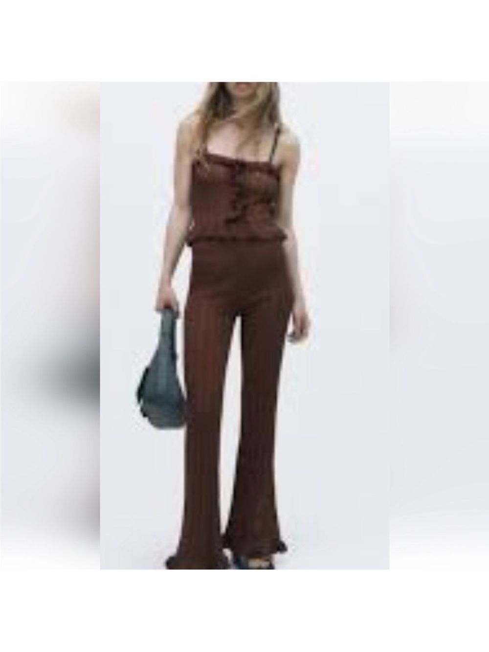 Women’s Brown Flared Knit set